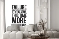 Naklejka: Typografia z hasłem motywacyjnym henry ford