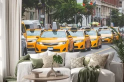 Naklejka: Typowe żółte taksówki w nowym jorku