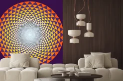 Naklejka: Tysiąc płatek lotus; ważne w święty symbol buddyzmu i hinduizmu.