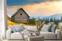 Naklejka: Ukraińskie drewniane domy