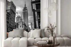 Naklejka: Ulica nowy jork w wieczór