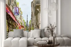 Naklejka: Ulica w paryżu - ilustracja