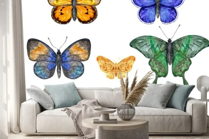 Naklejka: Ustawić kolorowe motyle