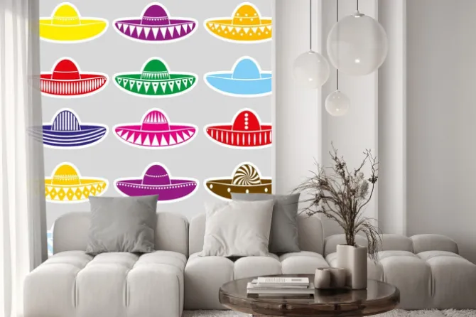 Naklejka: Ustawić meksyk wariacje sombrero naklejki eps10