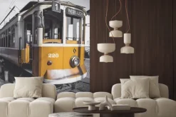 Naklejka: Uwypuklają obraz wózka porto wyjątkiem szczególności jego żółty.