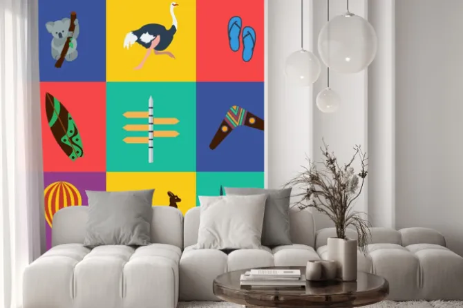 Naklejka: Vector australia flat color