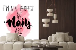 Naklejka: Vector handwritten lettering about nails. inspiration quote