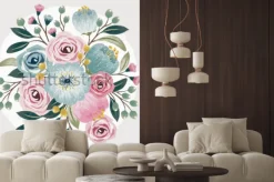 Naklejka: Vector illustration of a beautiful floral bouquet with spring