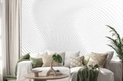 Naklejka: Vector illustration of the pattern of the gray lines abstract