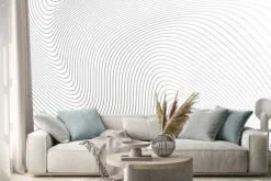 Naklejka: Vector illustration of the pattern of the gray lines abstract