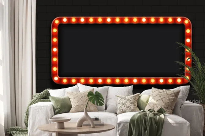 Naklejka: Vector modern retro tle billboardu