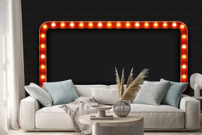 Naklejka: Vector modern retro tle billboardu