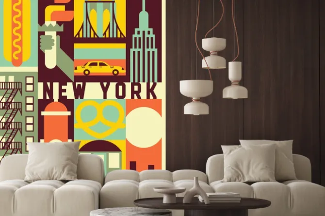 Naklejka: Vector new york background