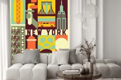 Naklejka: Vector new york background