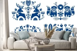 Naklejka: Vector set of folk motives and ornaments. national traditional