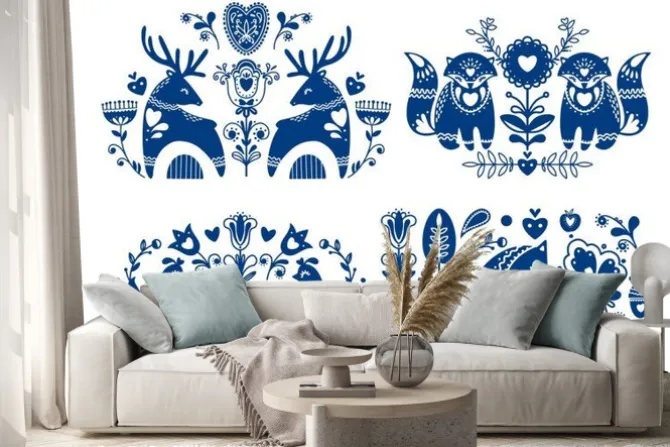 Naklejka: Vector set of folk motives and ornaments. national traditional