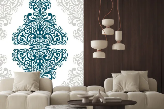 Naklejka: Vector vintage ozdobny pokrywa karty border frame