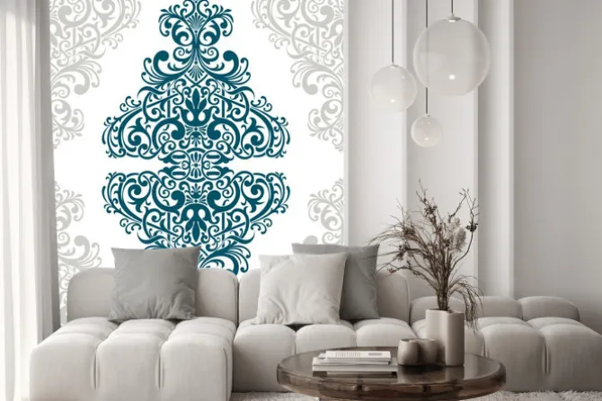 Naklejka: Vector vintage ozdobny pokrywa karty border frame