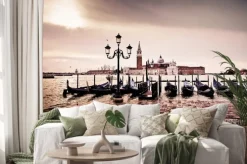 Naklejka: Venise gondole romantyczna amour amoureux lagune