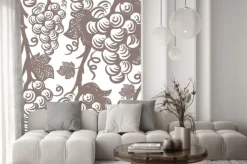 Naklejka: Vine seamless pattern. winogrona.