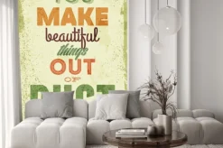 Naklejka: Vintage ilustracja typografia wektor grunge efektów. może być