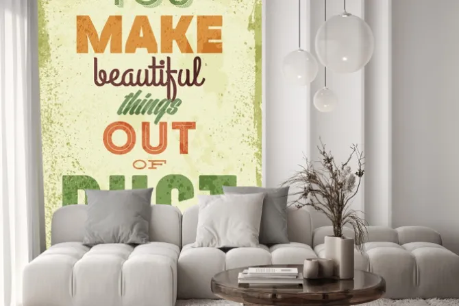 Naklejka: Vintage ilustracja typografia wektor grunge efektów. może być