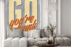 Naklejka: Vintage ilustracja typografia wektor grunge efektów. może być