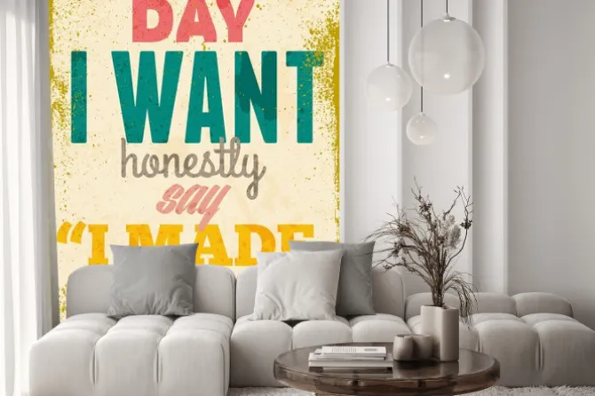 Naklejka: Vintage ilustracja typografia wektor grunge efektów.