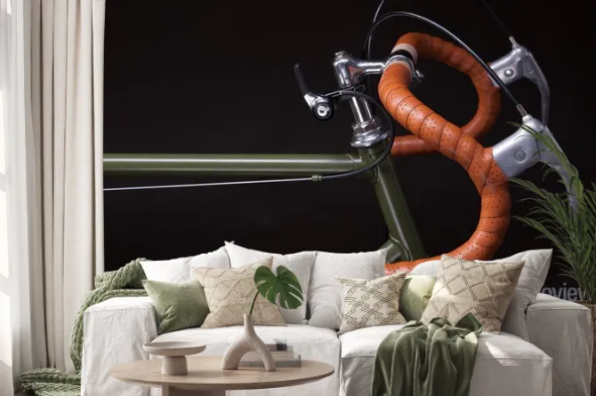 Naklejka: Vintage kierownica rowerowa