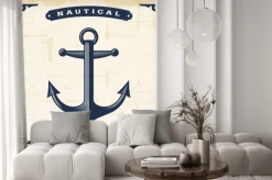 Naklejka: Vintage kotwica