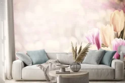 Naklejka: Vintage miękkie tulipany