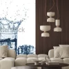 Naklejka: Water splash in glass of blue color