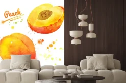 Naklejka: Watercolor peach.