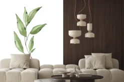 Naklejka: Watercolor tropical greenery floral leaf plant forest herb spring