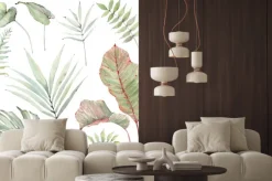 Naklejka: Watercolor tropical plants set.