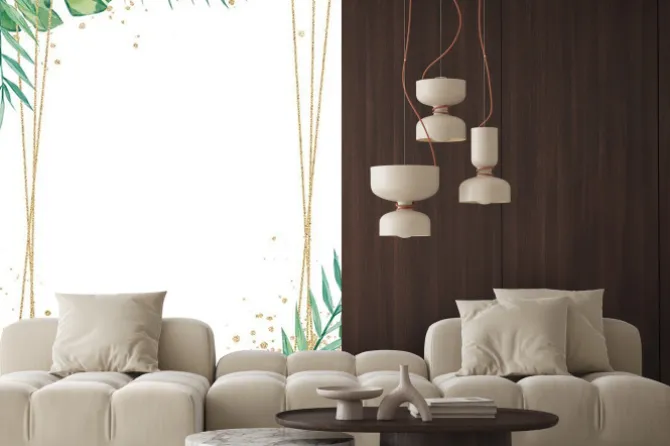 Naklejka: Watercolor tropical floral wedding cards, frame, template. summer