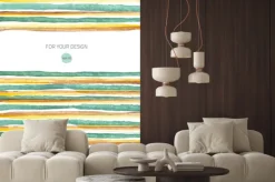 Naklejka: Watercolorlinebackggreen