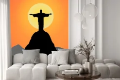 Naklejka: Wektor: chrystus odkupiciel tło wektor