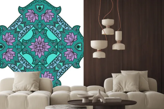 Naklejka: Wektor kolor mandali.