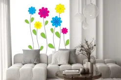 Naklejka: Wektor kwiatu tła z serca