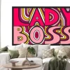 Naklejka: Wektor ręcznie rysowane napis "lady boss". koncepcja plakatów,
