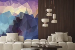 Naklejka: Wektor tła z nieregularnego wielokąta teselacji wzór - trójkątne