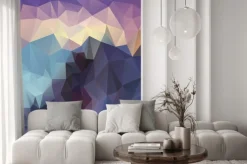 Naklejka: Wektor tła z nieregularnego wielokąta teselacji wzór - trójkątne