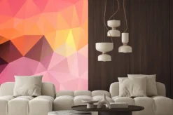 Naklejka: Wektor tła z nieregularnego wielokąta teselacji wzór - trójkątne