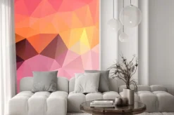 Naklejka: Wektor tła z nieregularnego wielokąta teselacji wzór - trójkątne