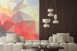 Naklejka: Wektor tle trójkątny miłości projekt w kolorach pastelowych