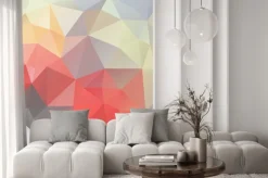 Naklejka: Wektor tle trójkątny miłości projekt w kolorach pastelowych