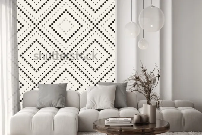 Naklejka: Wektor wzór nowoczesna stylowa tekstura. powtarzające się geometryczne