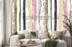 Naklejka: Wektor wzór z ręcznie rysowane pędzlem złota brokat teksturowane