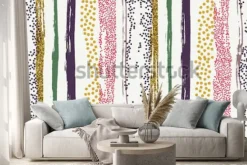 Naklejka: Wektor wzór z ręcznie rysowane pędzlem złota brokat teksturowane